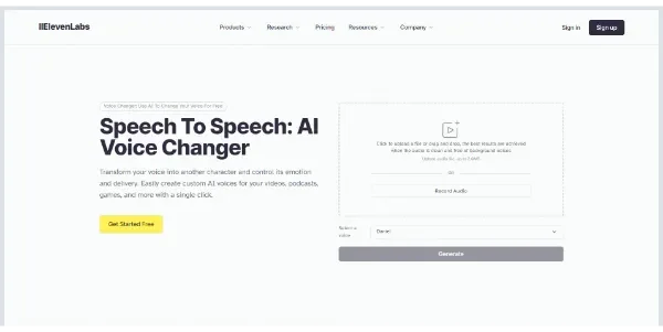 AI Voice Changer by ElevenLabs