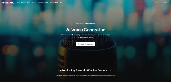 AI Voice Generator Freepik