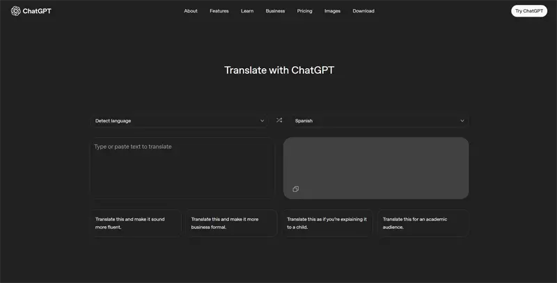 ChatGPT Translate