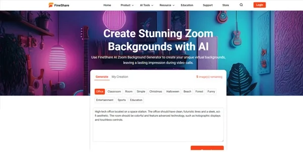 Fineshare Zoom Background