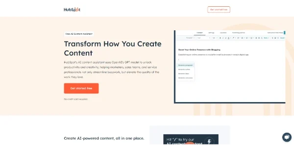 Free AI Content Assistant