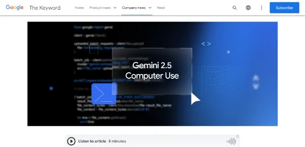Gemini 2.5 Computer Use