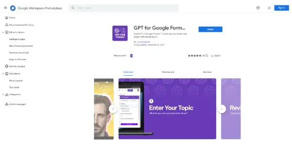 GPT For Google Forms