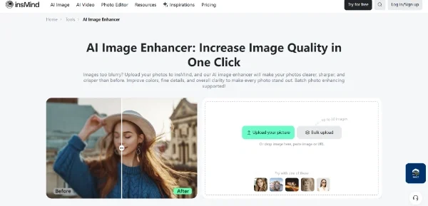 insMind AI Image Enhancer