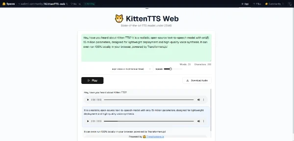 KittenTTS Web