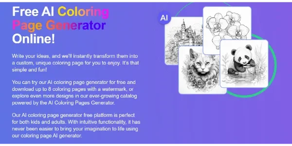 Mimi Panda Coloring AI