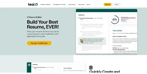 Teal Resume Builder