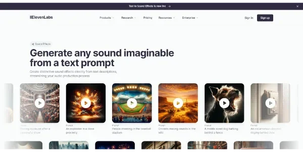 Text to Sound Effects