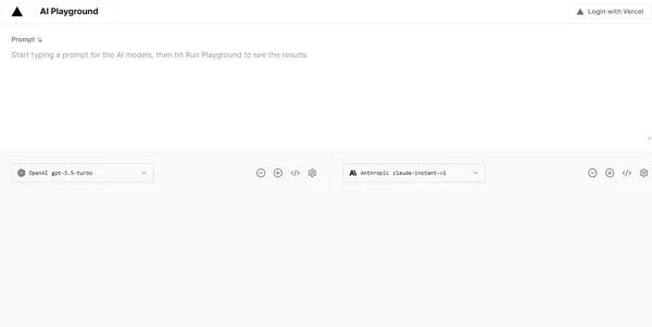 Vercel AI Playground