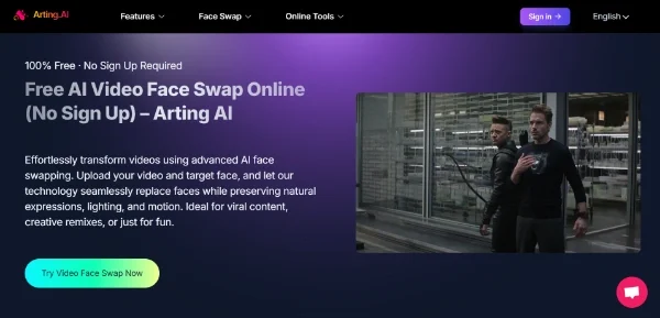Video Face Swap Arting
